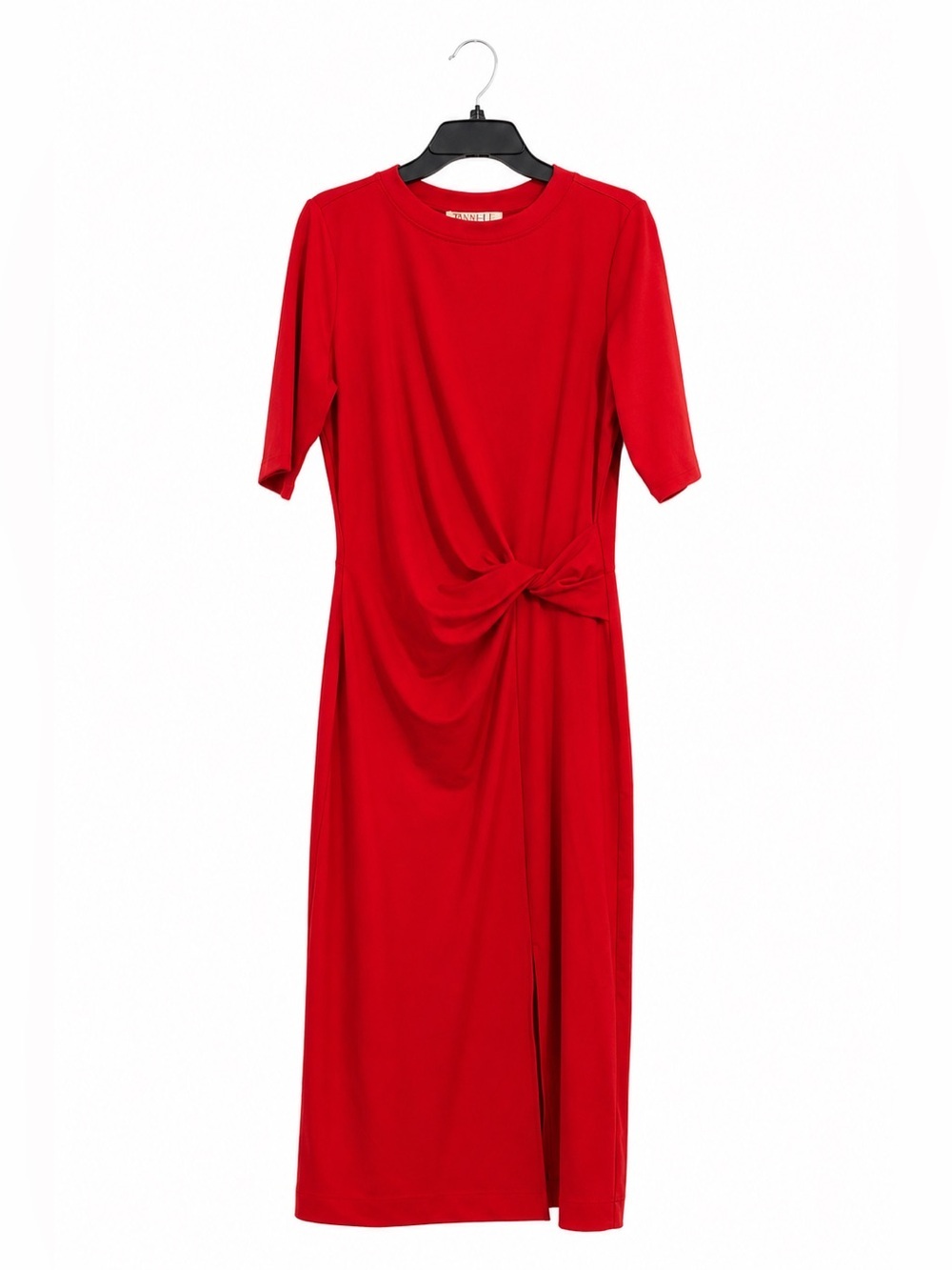 TWRHLL by Christie Brinkley Twist Waist Ponte Dress – Women’s Medium – Red